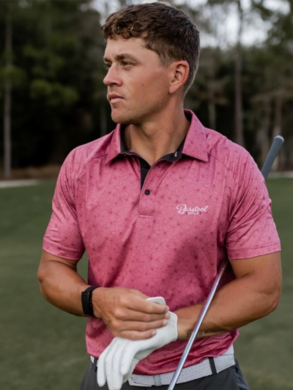 Barstool X UNRL Men's Azaleas Golf Polo Shirt Size L